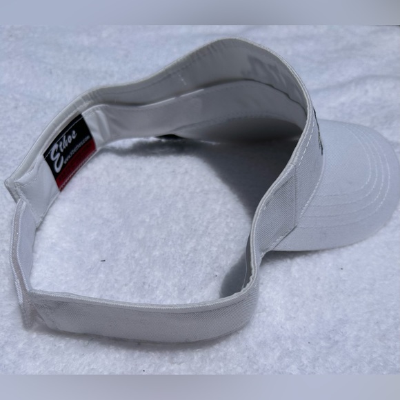 White Sun Visor Tennis Visor Hat With New York Logo - Picture 4 of 9